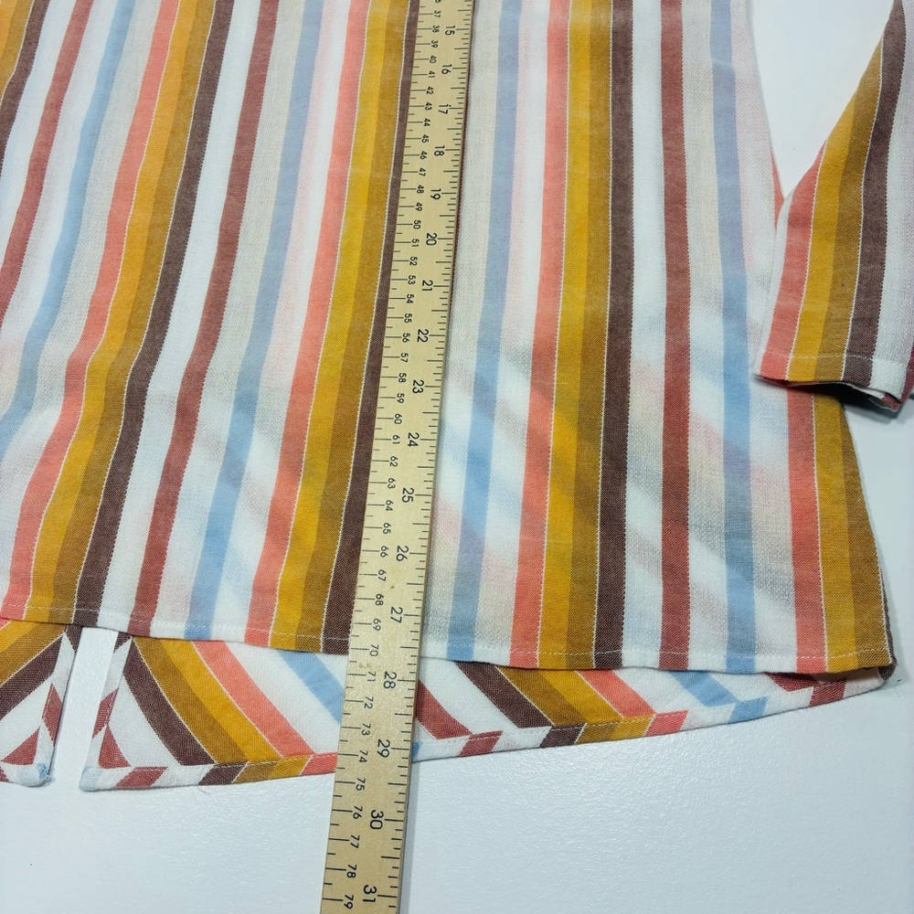Soft Surroundings Women's Top Size Medium Multicolor Striped Cottagecore Casual - Picture 10 of 14
